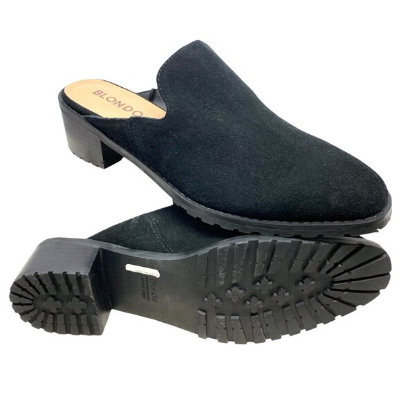 Blondo Sienna Black‎ Waterproof Suede Mule Loafers  **NWOB - Picture 9 of 11